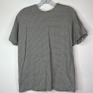 Vintage Robbie Sport Black White Striped Tshirt Size Small USA